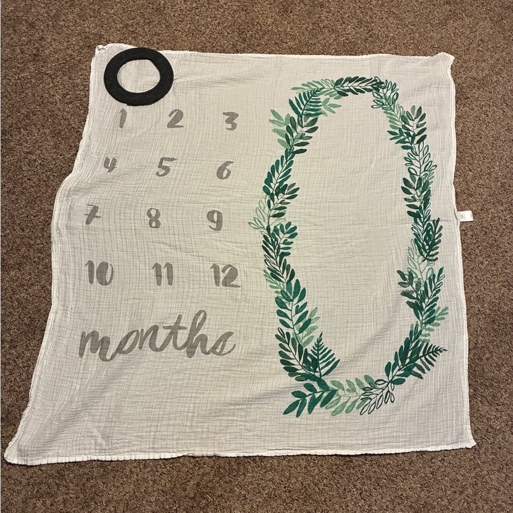 Baby Milestone blanket, with round marker, Like New